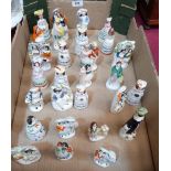 A collection of 28 small Staffordshire figures