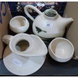 A contempory style pottery four piece tea service