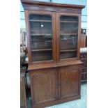 A Victorian mahogany library bookcase. 48' x x 86' h