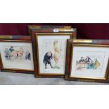 MARK HUSKINSON Four signed prints with a legal profession theme