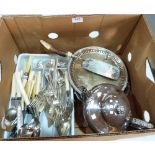 A quantity of silver plate and cutlery