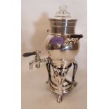 A plated coffee percolator by Landers, Frary & Clark