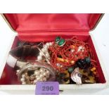 A box of costume jewellery