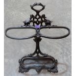 A Coalbrookdale style cast iron stickstand. 29' high