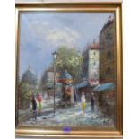 FRENCH SCHOOL. 20TH CENTURY A Parisienne street scene. Oil on canvas 24' x 20'