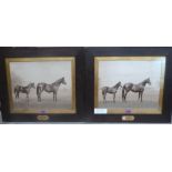 A pair of oak framed racing photographic prints by Clarence Hailey, Newmarket, 'Pride of Lothian'