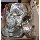 A box of silver plate