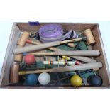 A vintage table croquet game