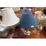 Six table lamps