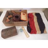 A collection of treen, cutlery and other objects, the lot to include an early 19th century miniature
