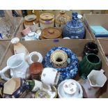 Two boxes of stoneware and other ceramics