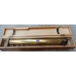 A Ross of London brass 2.5x sighting scope No. 70482. 25½' long