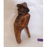 A Black Forest style carved treen figural nut crack. 7½' high