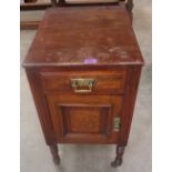 A Victorian walnut pot cupboard