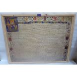 A framed print of the Elizabeth I Hereford Charter