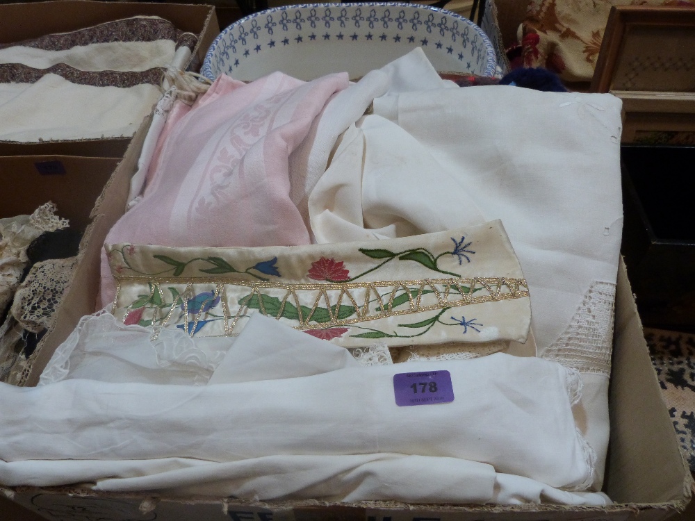 A box of textiles