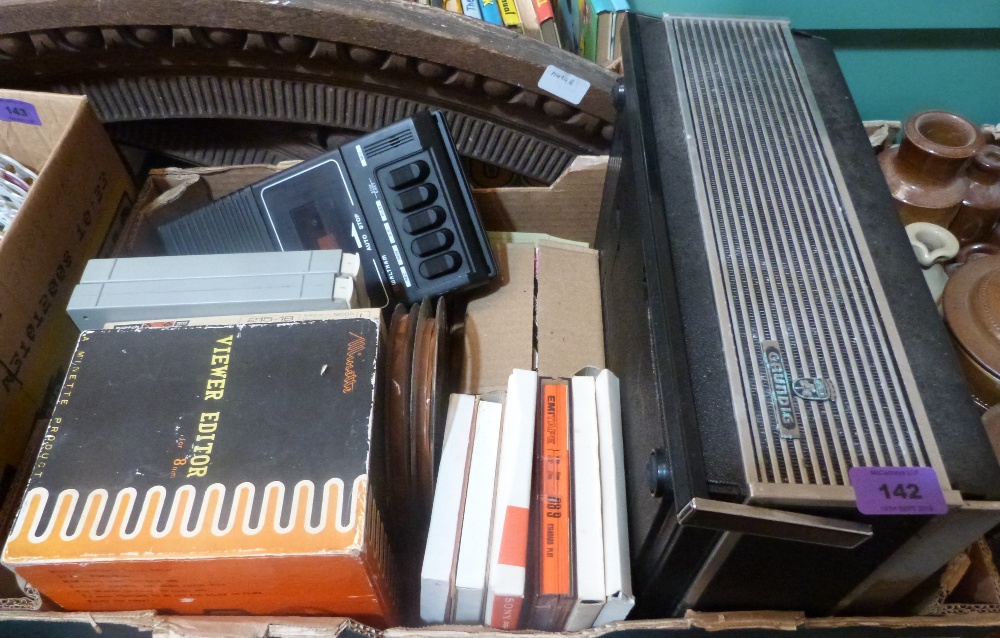 A box of audio equipment
