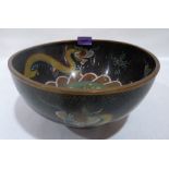 A Japanese cloisonne enamel bowl. 10¼' diam