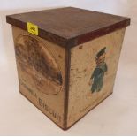 A biscuit tin and cover for The Chadwell Biscuit. 9½' high
