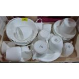 A box of Royal Worcester Classic White Teaware