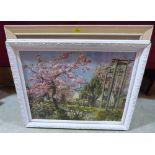 A collection of framed oil paintings
