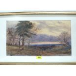ENGLISH SCHOOL 19TH/20TH CENTURY An East Anglian landscape. Indistinctly signed. Watercolour 10' x
