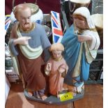 A plaster Holy Family group