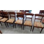 A set of six 19th century mahogany dining chairs on turned legs