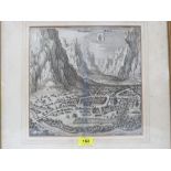 GABRIEL BODENEHR. GERMAN 18TH CENTURY An engraved townscape map of Glarona. 11' x 11¼'