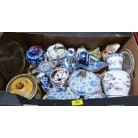 A box of oriental ceramics