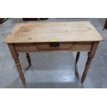 A Victorian pine side table. 36' wide