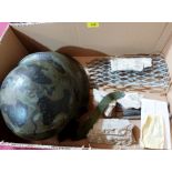 Two military helmets and a collection of parts from the Iron Curtain, retrieved in 1990 Hohegeiss,