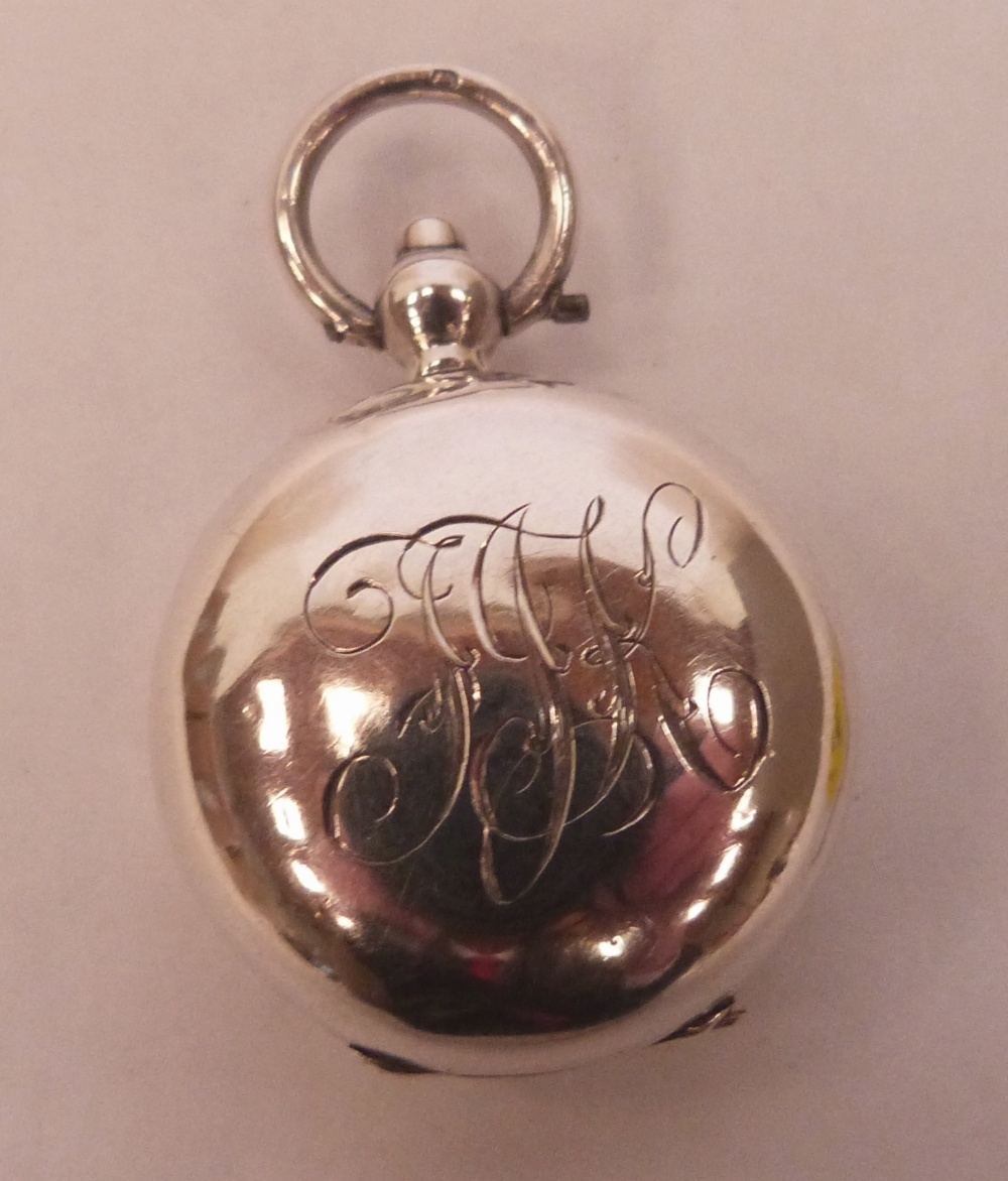 An Edward VII silver pendant sovereign case. Birmingham 1909