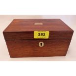 A Victorian rosewood tea caddy. 7' wide
