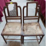 A pair of side chairs in the manner of F.W. Goodwin with caned backs and seats. (A.F.)
