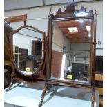 Two mahogany dressing table mirrors