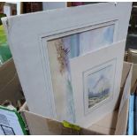 Two unframed watercolours by Wilfred C. Hawthorn and another by G. Payne