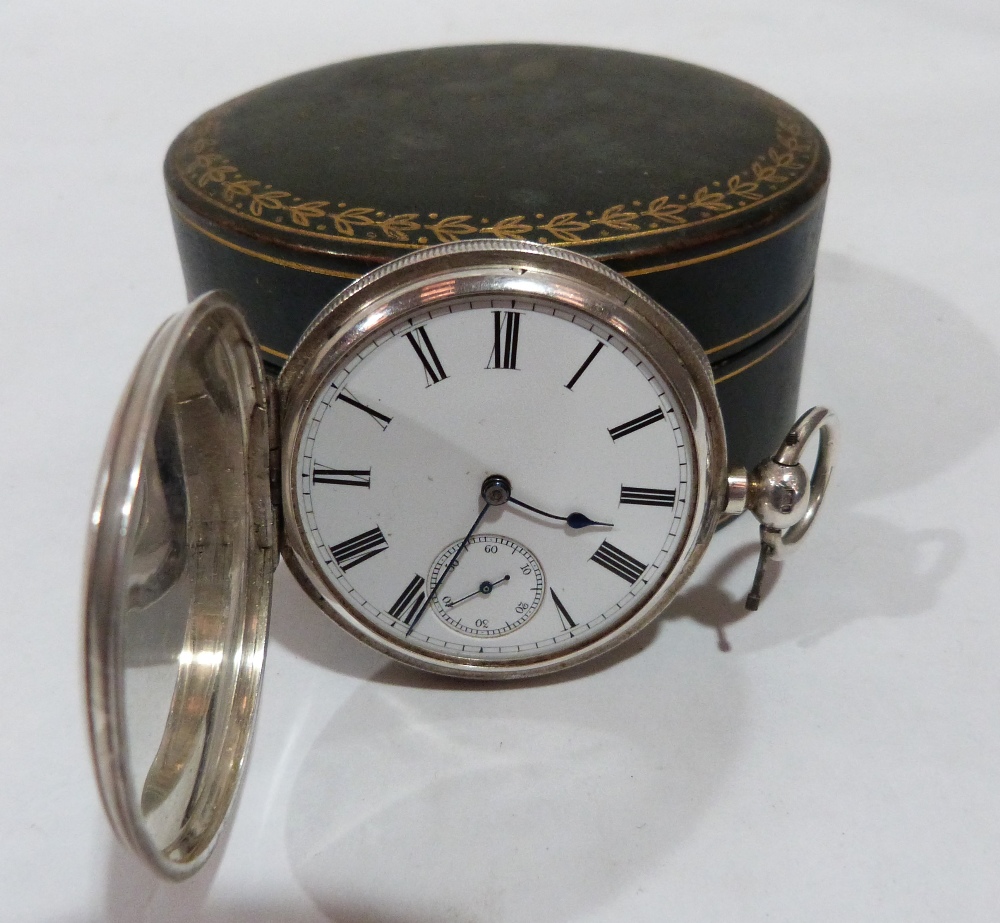 A Waltham silver cased lever watch, the movement numbered 1426759. Glass and crown button lacking.