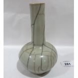 A Chinese celadon crackle glazed vase. 6½' high