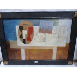 AFTER BEN NICHOLSON Modernist study. Signed initials and dated 1989. Oil on board 20' x 29'