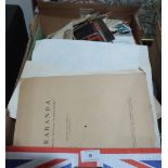 A box of pamphlets and ephemera