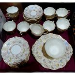 A Foley tea service of 39 pieces