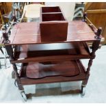 A three tier serving trolley