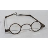 A pair of Georgian silver spectacles. c.1820