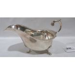 An Elizabeth II silver helmet form sauce boat. Dublin 1969. 7' long over handle. 7ozs 7dwts