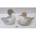 Two Lladro ducks