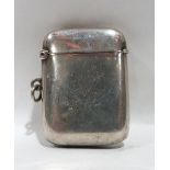 An Edward VII silver vesta case. Initials WWJ. Birmingham 1903