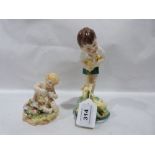 Two Royal Worcester figures by F.G. Doughty, Mischief and Johnnie
