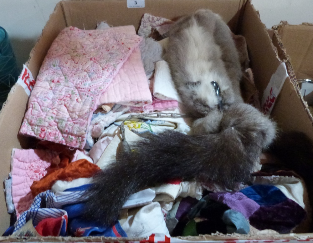 A box of textiles