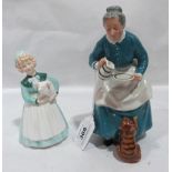 Two Royal Doulton figures, The Favourite HN2249; Stayed at Home HN2207